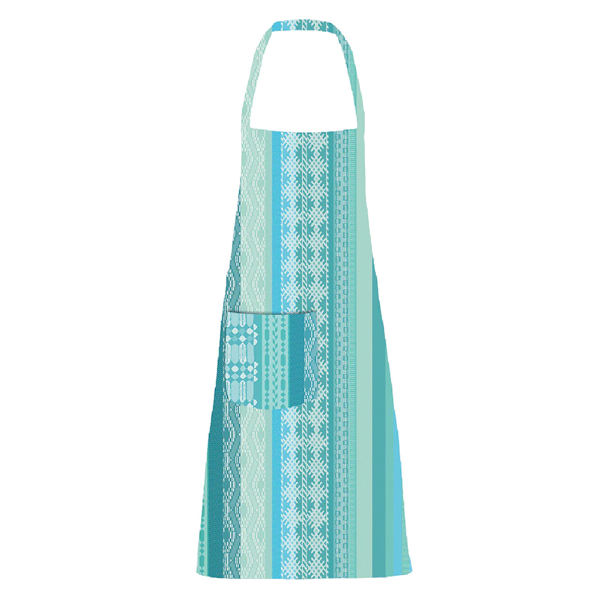 Tablier enduit imperméable pur coton bleu 73X86 Garnier Thiebaut