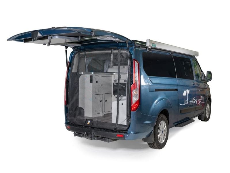 Van Quito Heckmoskitonetz, standard Ford Custom (2012 - 202 Heckmoskitonetz Reissverschluss, Ford Custom (2012 - 2023), Maschenweite Standard