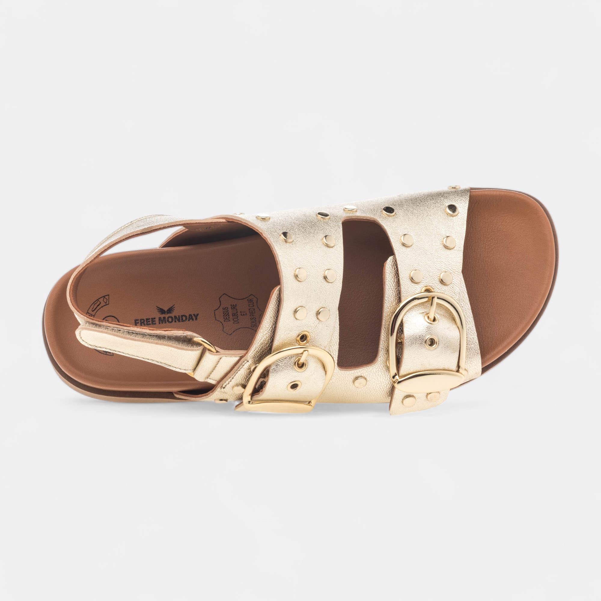 Sandales Femme en cuir or