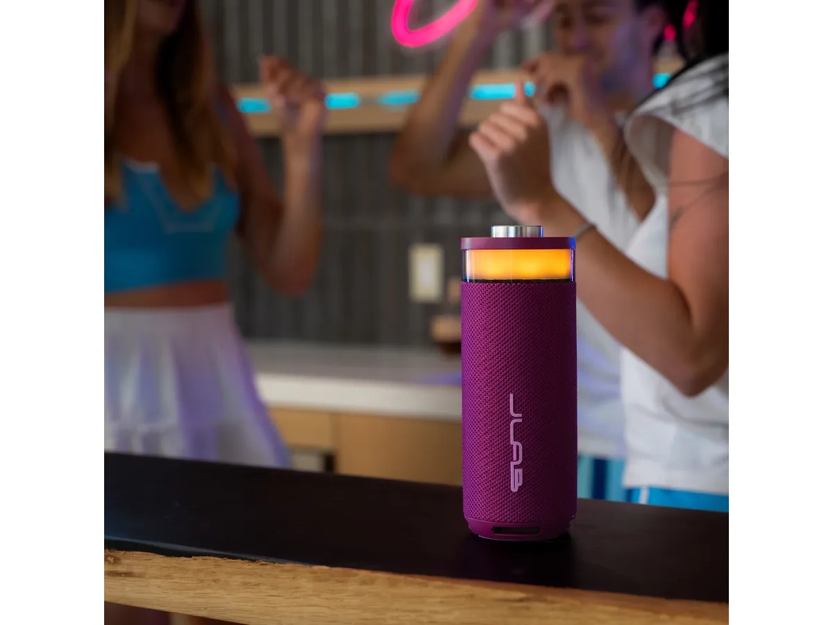 GO Party Wireless Bluetooth Lautsprecher mit RGB Beleuchtung und IPX6 (IEUSBGORMUL82) - Mulberry