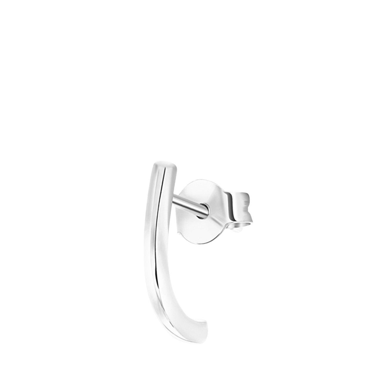 Zilveren suspender oorbel