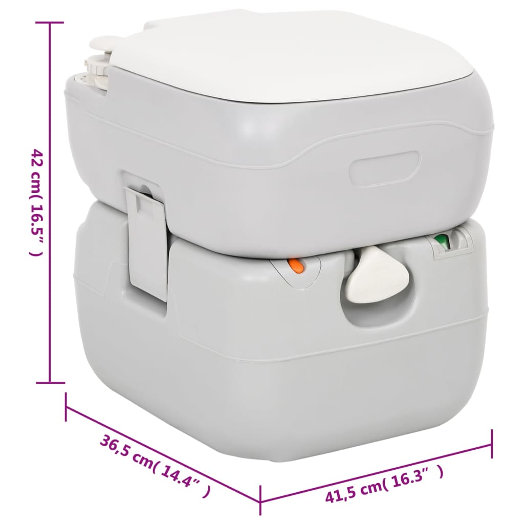 Conjunto de vaso sanitário e pia para camping Vidaxl