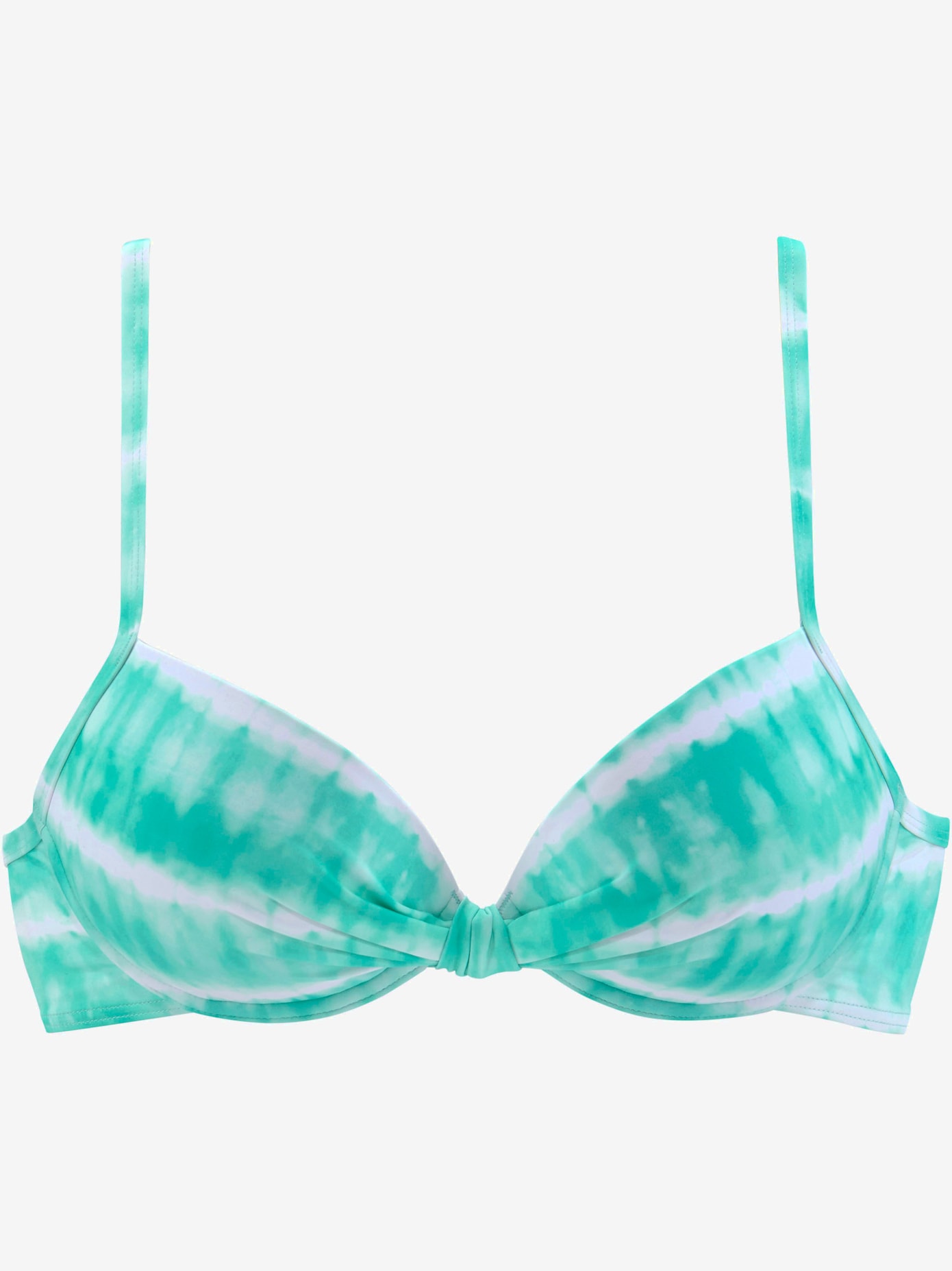 Haut de maillot de bain à armatures imprimé, effet de couleur différent pour chaque pièce