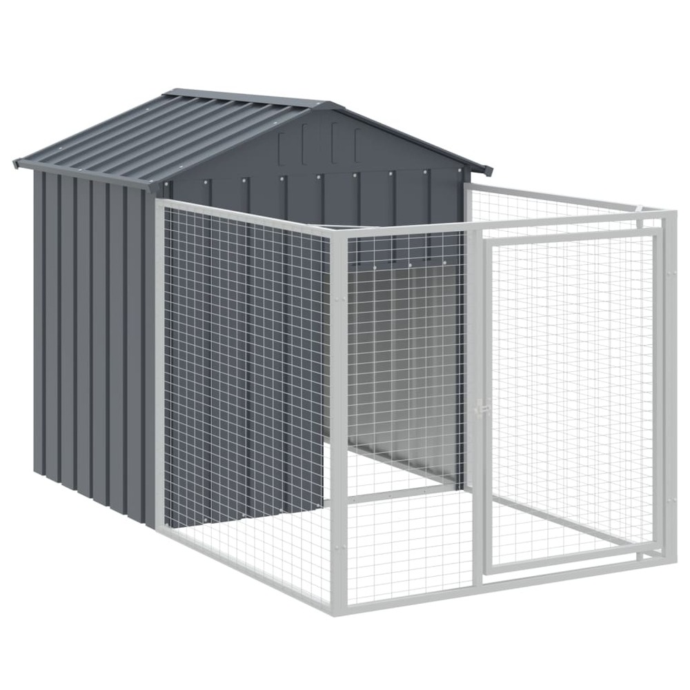 Niche pour chien avec toit anthracite 117x609x123 cm