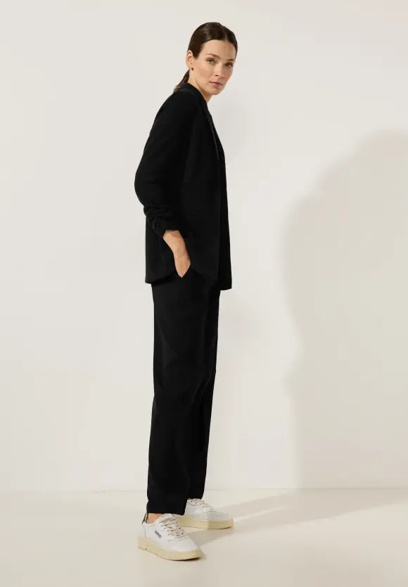 Longblazer mit Raffung - Black