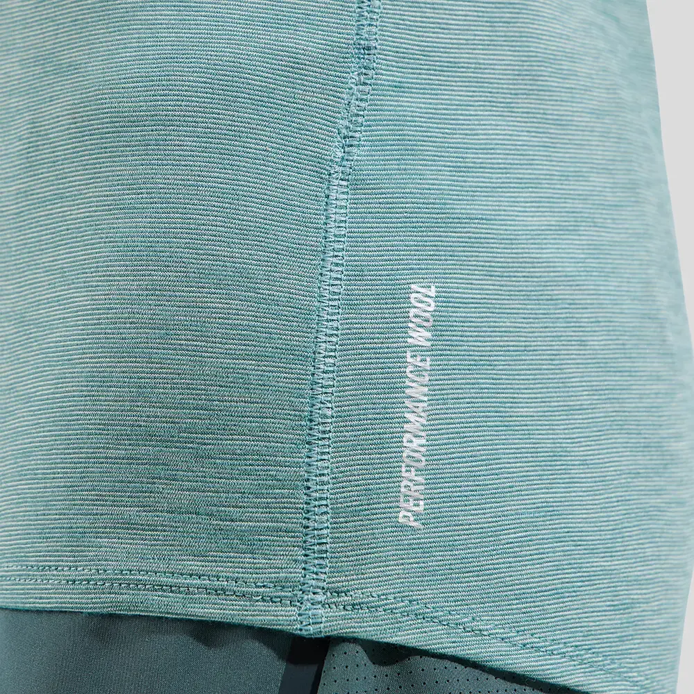 Odlo X-Alp PW 115 Crew Hardloopshirt Korte Mouwen Groen Melange Dames