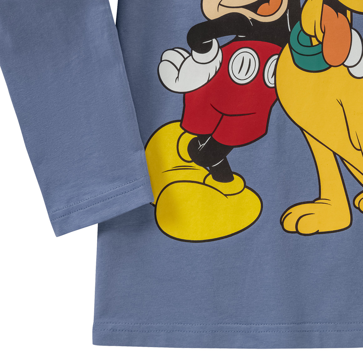 Topolino Micky Maus Langarmshirt mit großem Print hellblau