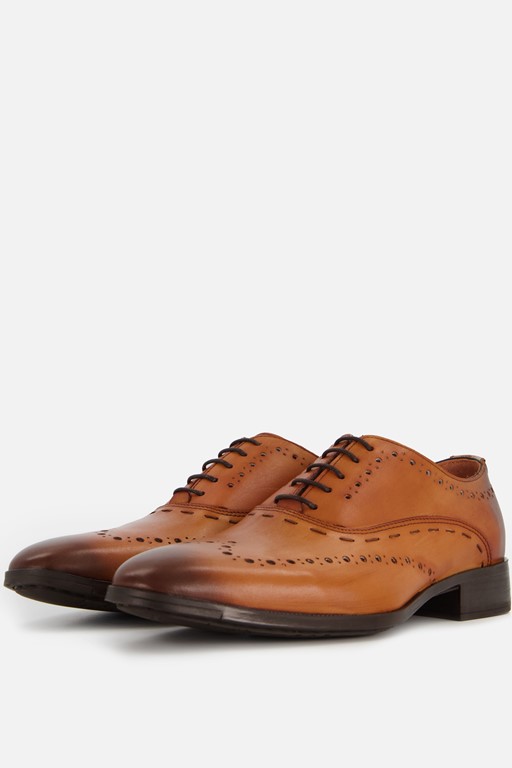 RF X Ziengs Napels Veterschoenen cognac