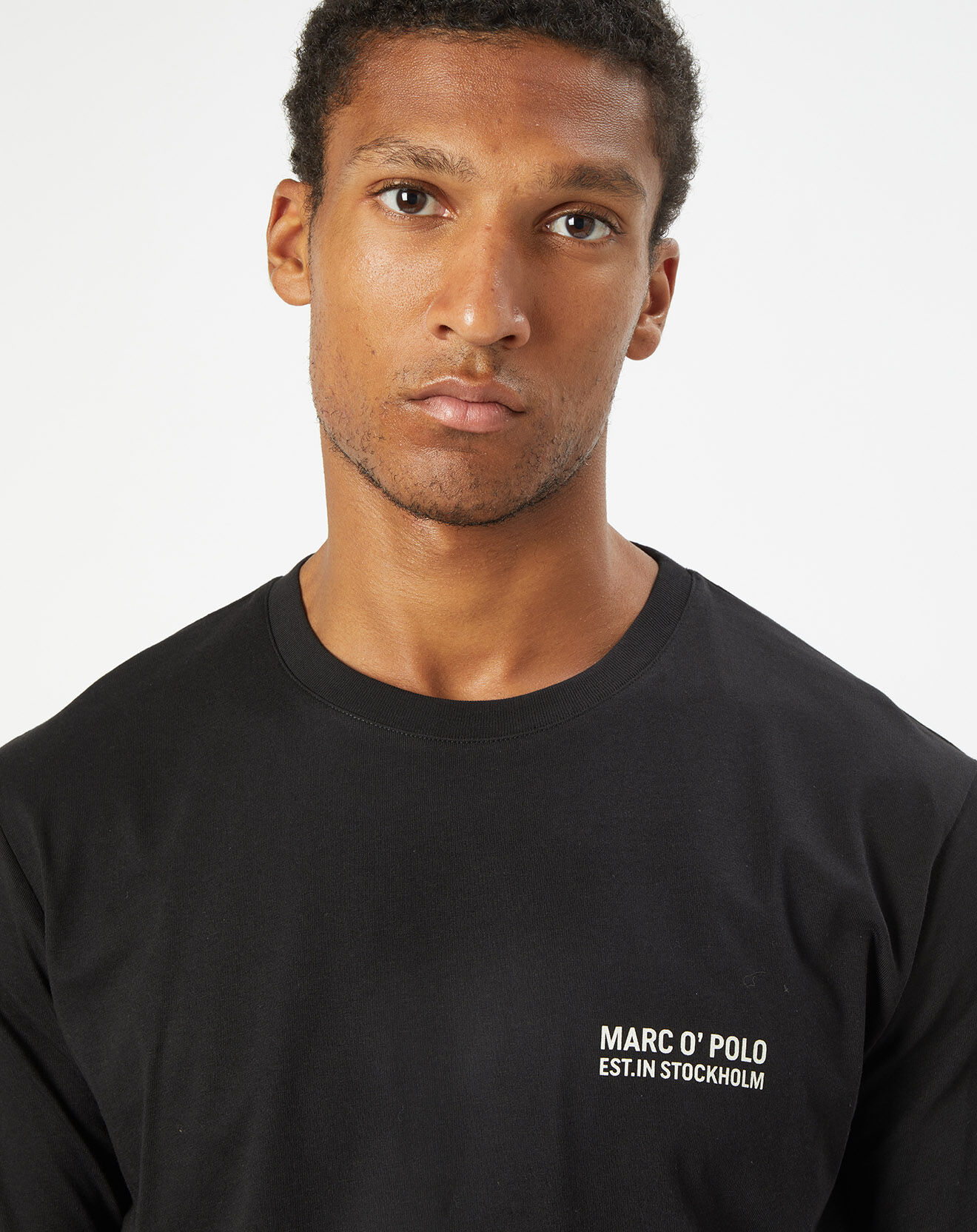 Marc O'Polo T-Shirt col rond logo poitrine noir