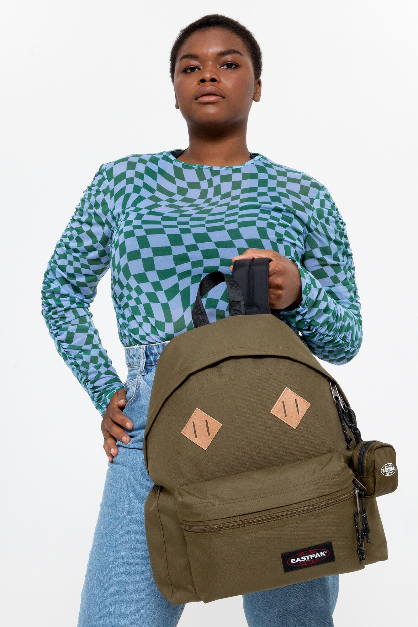 Mochila com compartimento acolchoado para laptop - Verde