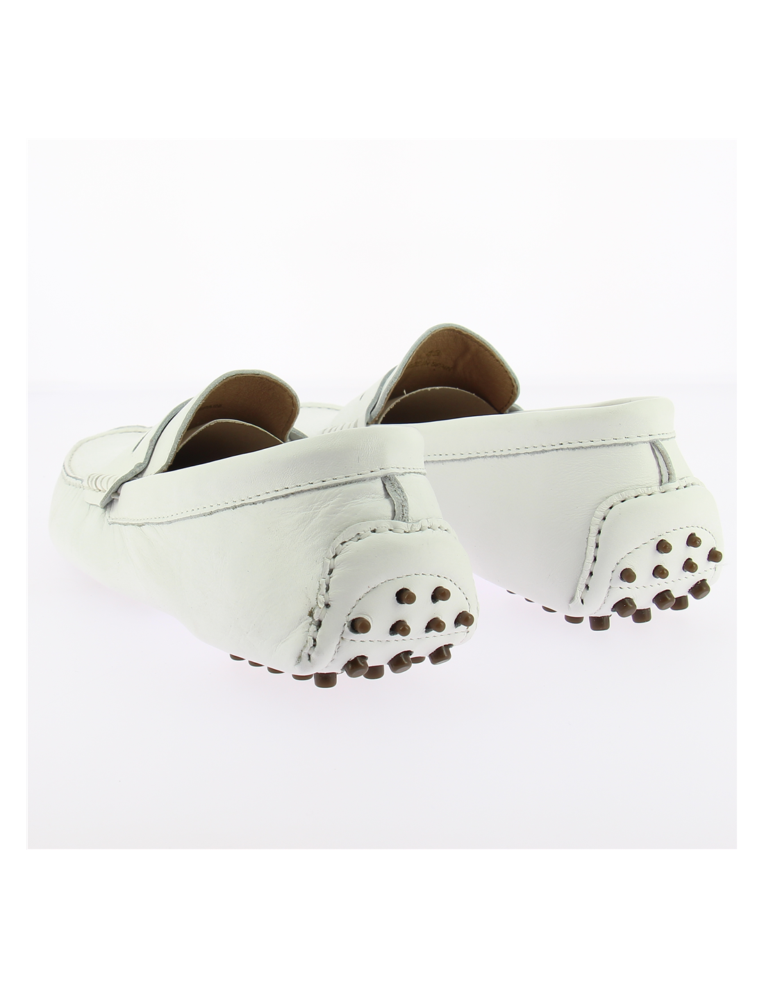 hylton mocassin homme 82985-03 cuir blanc