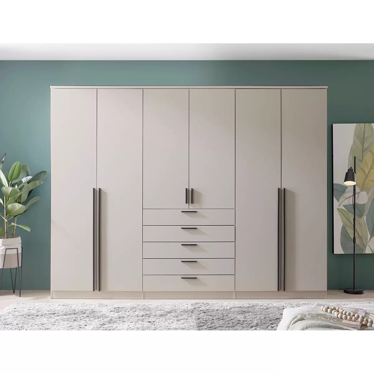 Kleiderschrank 6trg. Arnis Beige