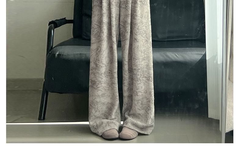 evanesce - Inkt schilderij print hoge taille elastische taille wijde pijpen joggingbroek