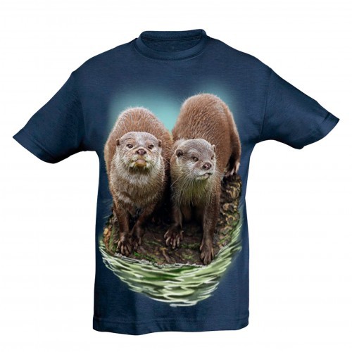 Camiseta infantil Otters, azul