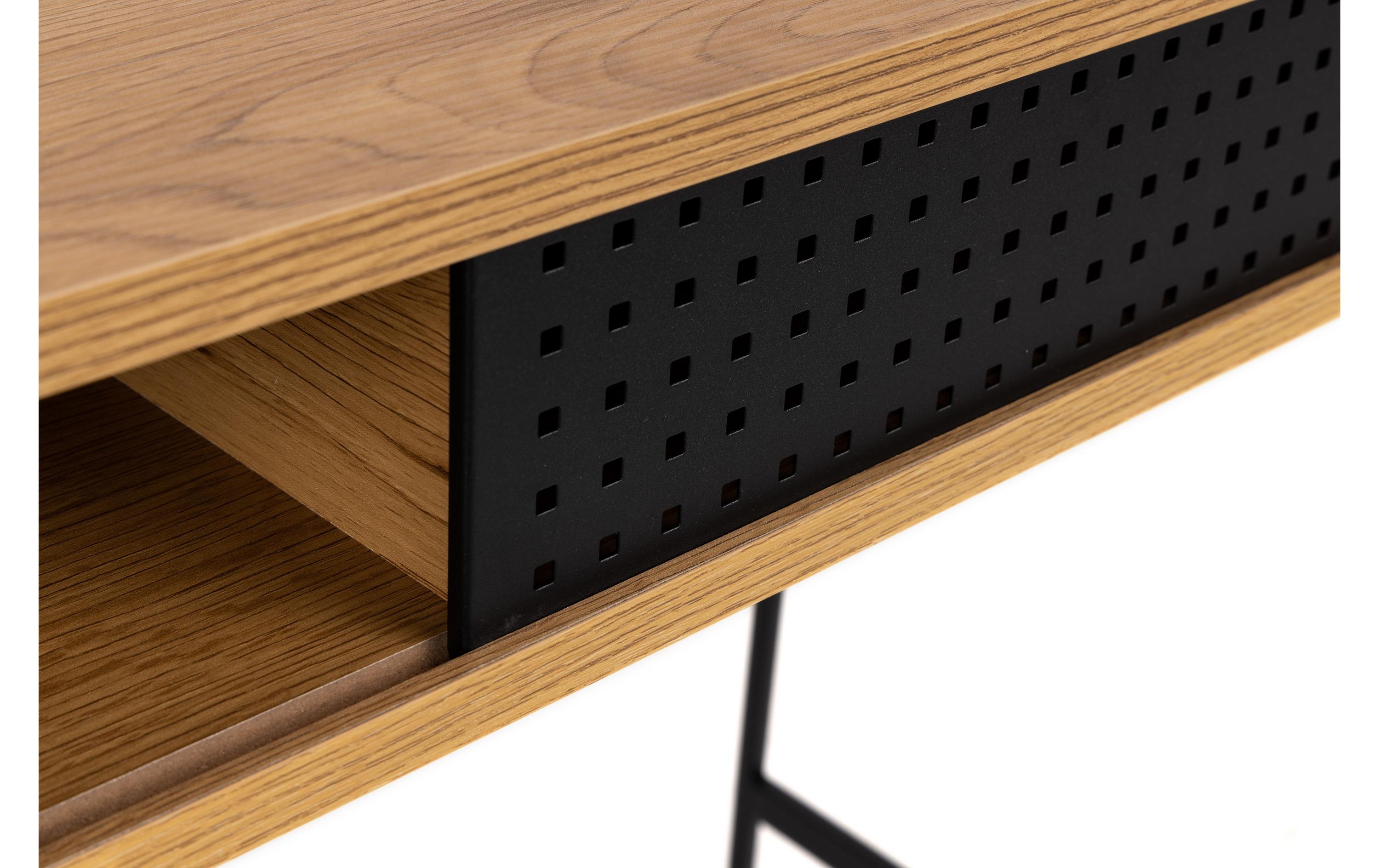 Tisch Angus, Schwarz / Braun<br>Schreibtisch