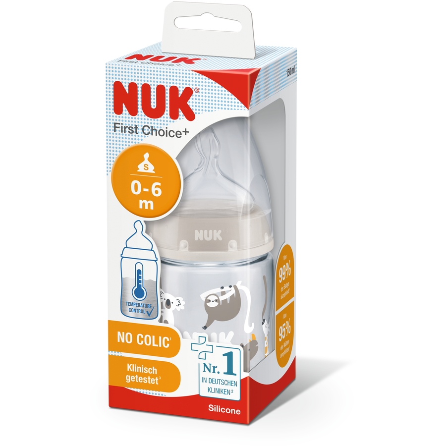 NUK Babyflasche First Choice⁺ 150ml in beige
