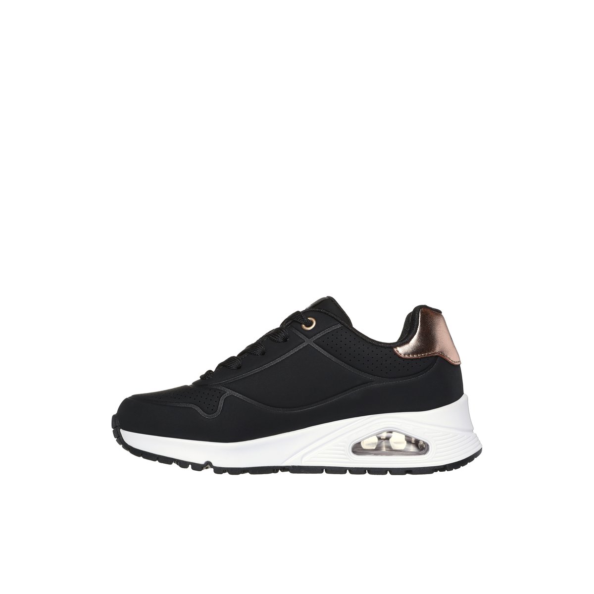 2X les points-Unogen1-jg-Baskets - Talon plat - Noir