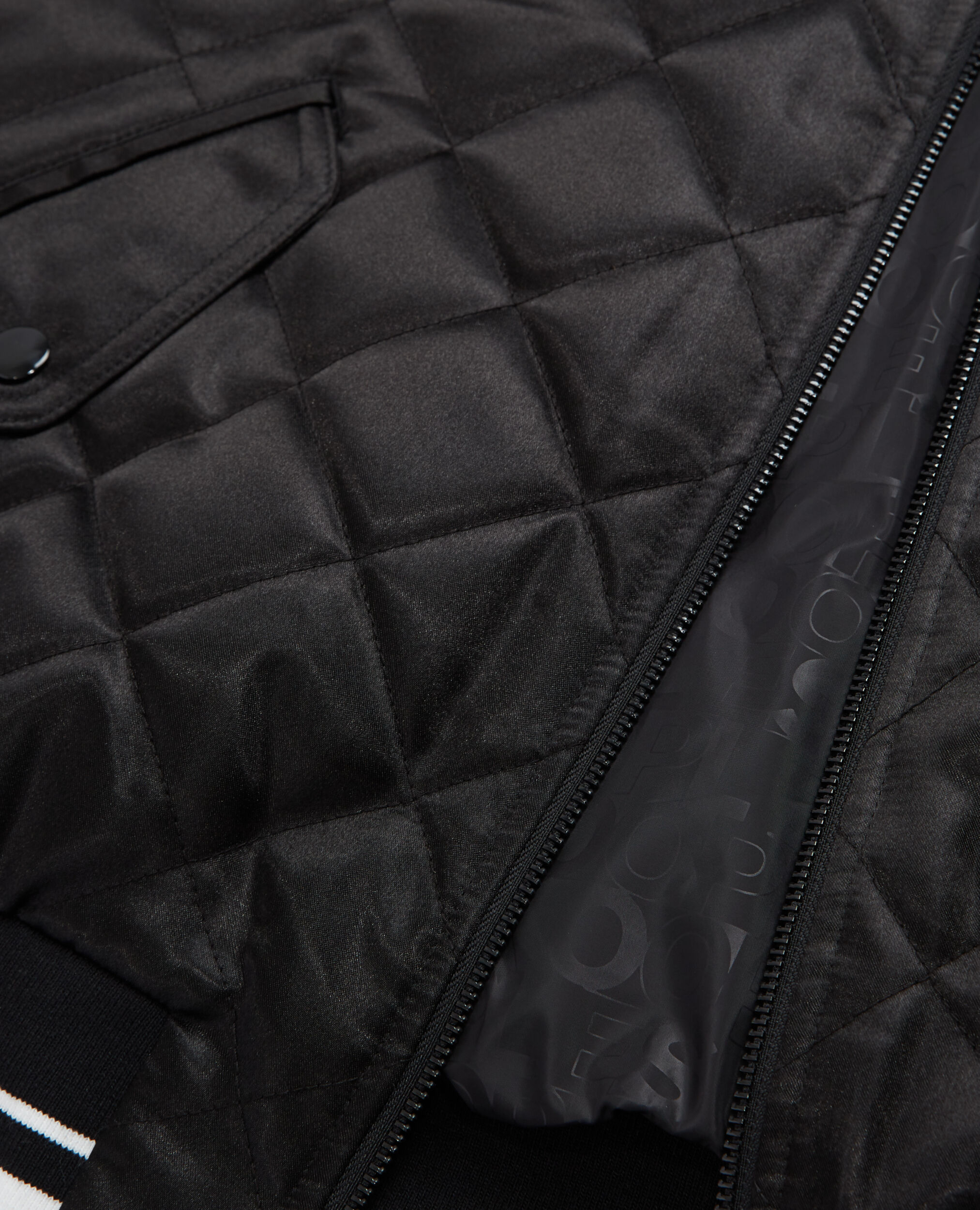 Blouson brodé noir