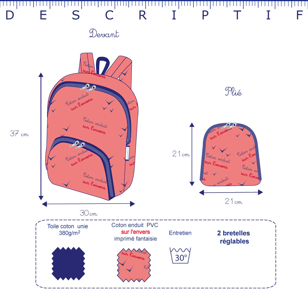 Sac À Dos Pliable Lin Argenté