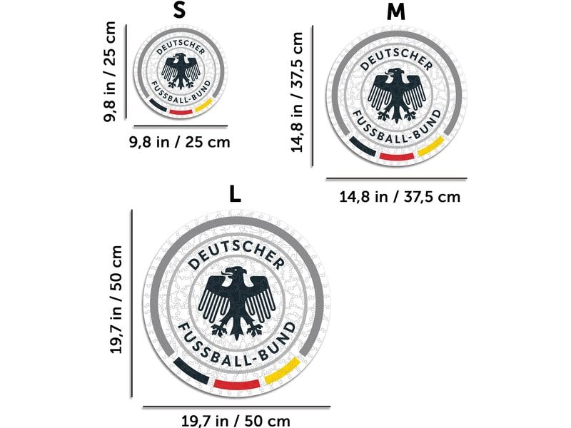 Iconic Puzzle Deutscher Fussball-Bund (DFB) - Logo Offiziell lizenziertes Holzpuzzle, Grösse M