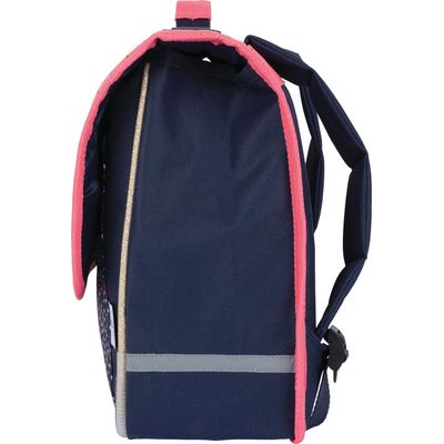 Cartable Chaton - 35 cm - 1 compartiment - corail et marine - Oberthur
