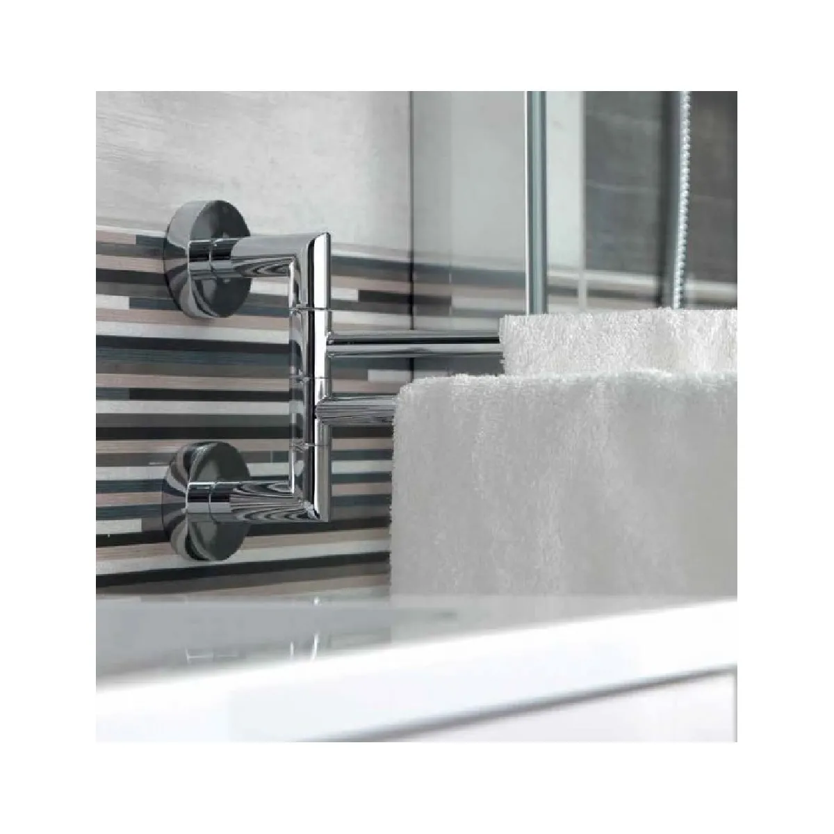 Bemeta - Maison De La Tendance Bemeta Porte-serviettes double rotatif Omega - Chrome