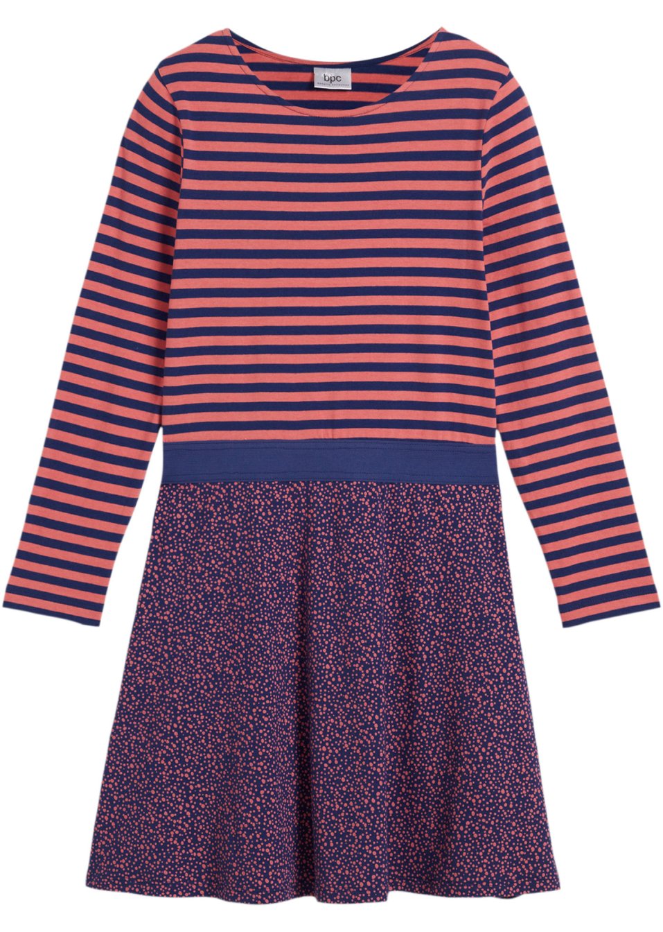 Robe fille à manches longues en jersey