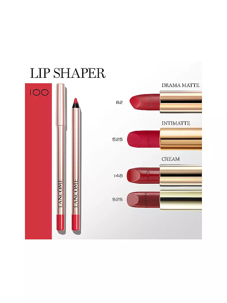 LANCÔME Lippenkonturenstift - Lip Idôle Lip Shaper Creamy Matte Lip Liner (100 Red Now) dunkelrot
