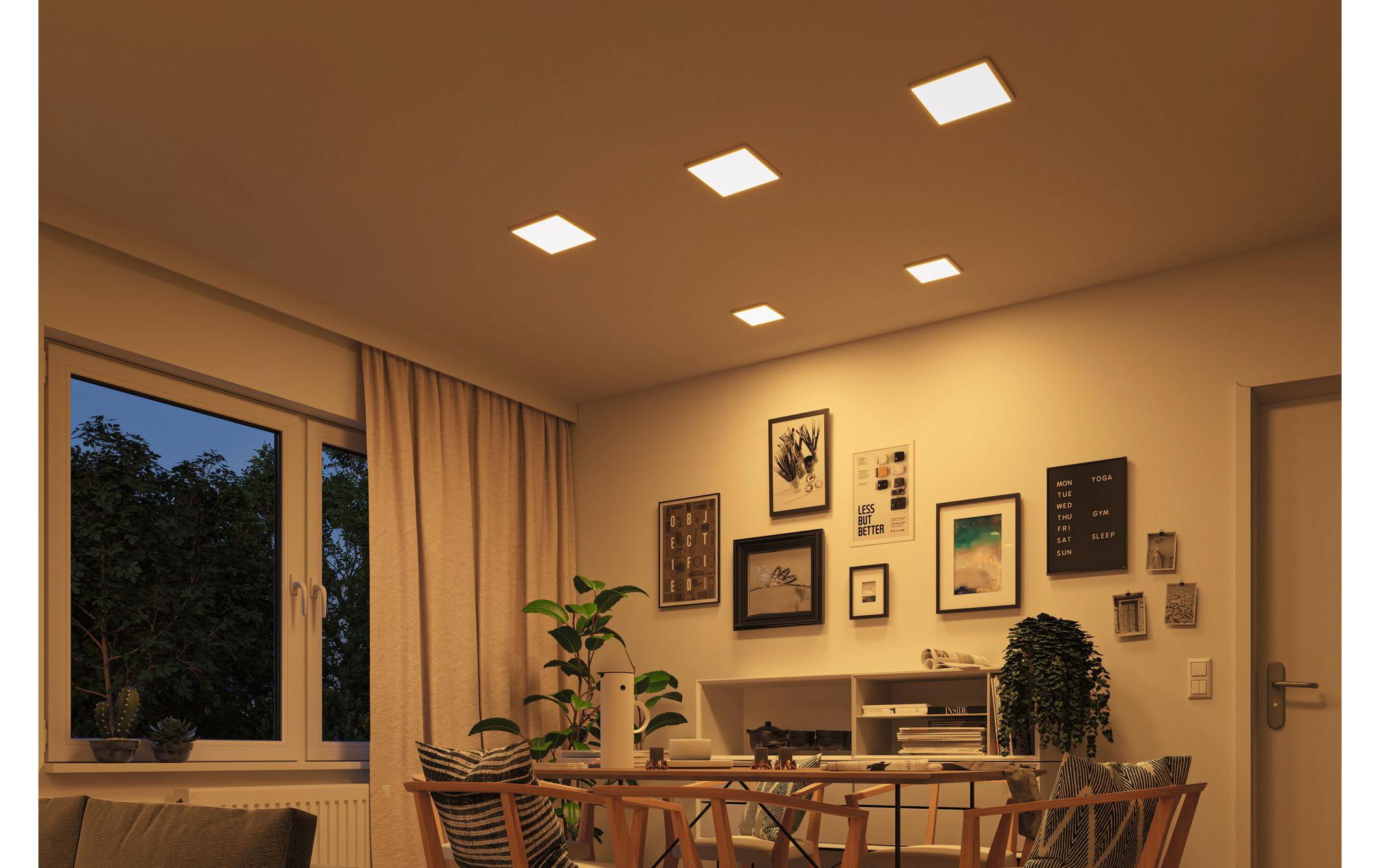 Einbauleuchte Areo VariFit 230 x 230 2000-4000 K, WeissEckiges Einbaupanel für eine sanfte Lichtstreeung