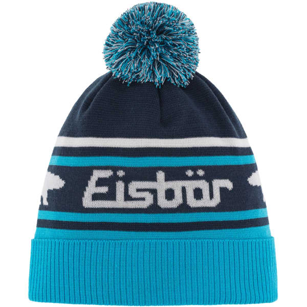 Bonnet ski EISBÄR CHANI OS POMPON MÜ BLUE/NAVY/WHITE