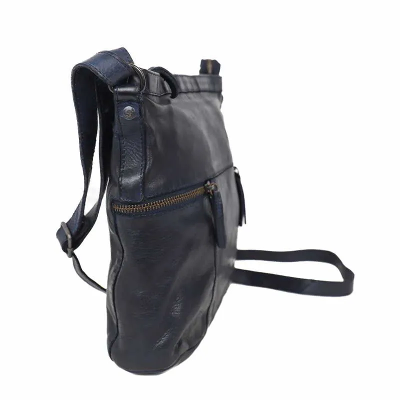 BEAR DESIGN Umhängetasche Blau Leder