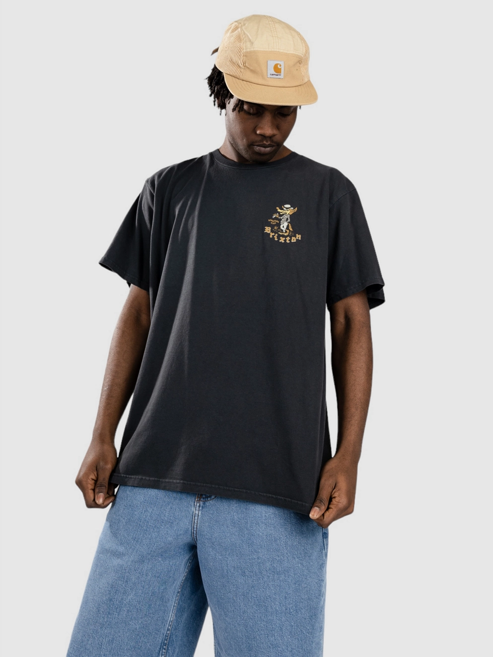 Brixton Standard T-Shirt black worn wash