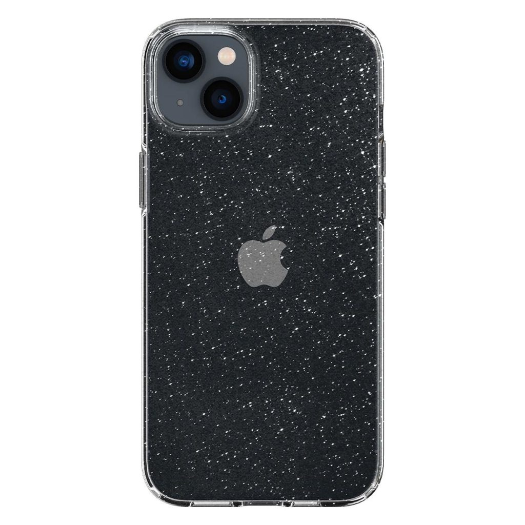iPhone 15 Liquid Crystal Glitter Case Gummi Hülle (ACS06788) - Transparent