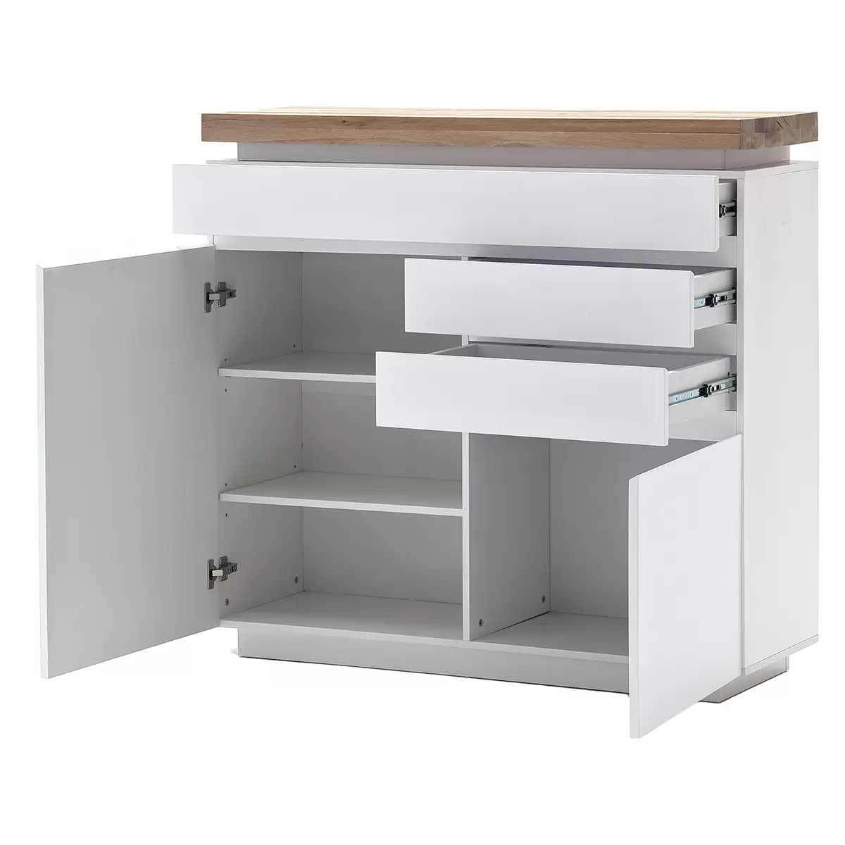 Sideboard Romina Artisan Eiche,weiss