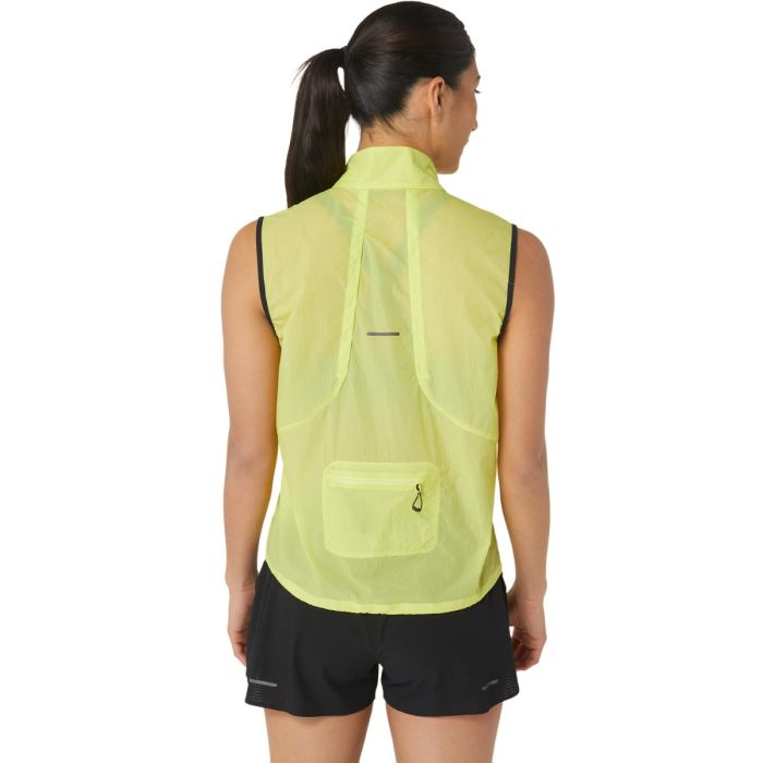Asics Dame Veste Metarun Packable Vest Gul
