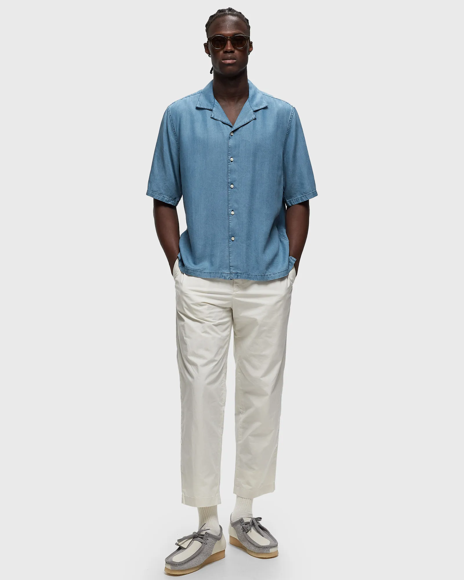 Officine Générale EREN SS INDIGO LIGHT TENCEL