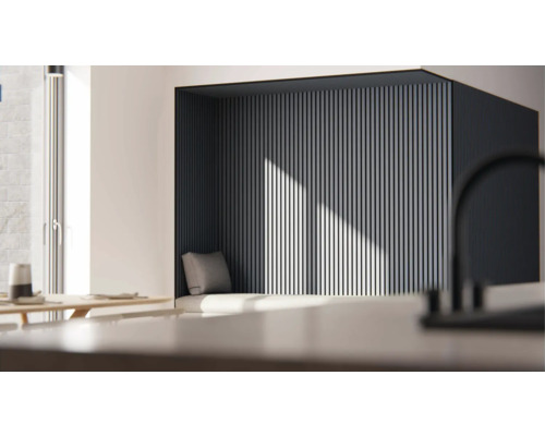 Fjordwall akoestisch paneel linoleum petrolblauw 2400 x 600 x 20 mm