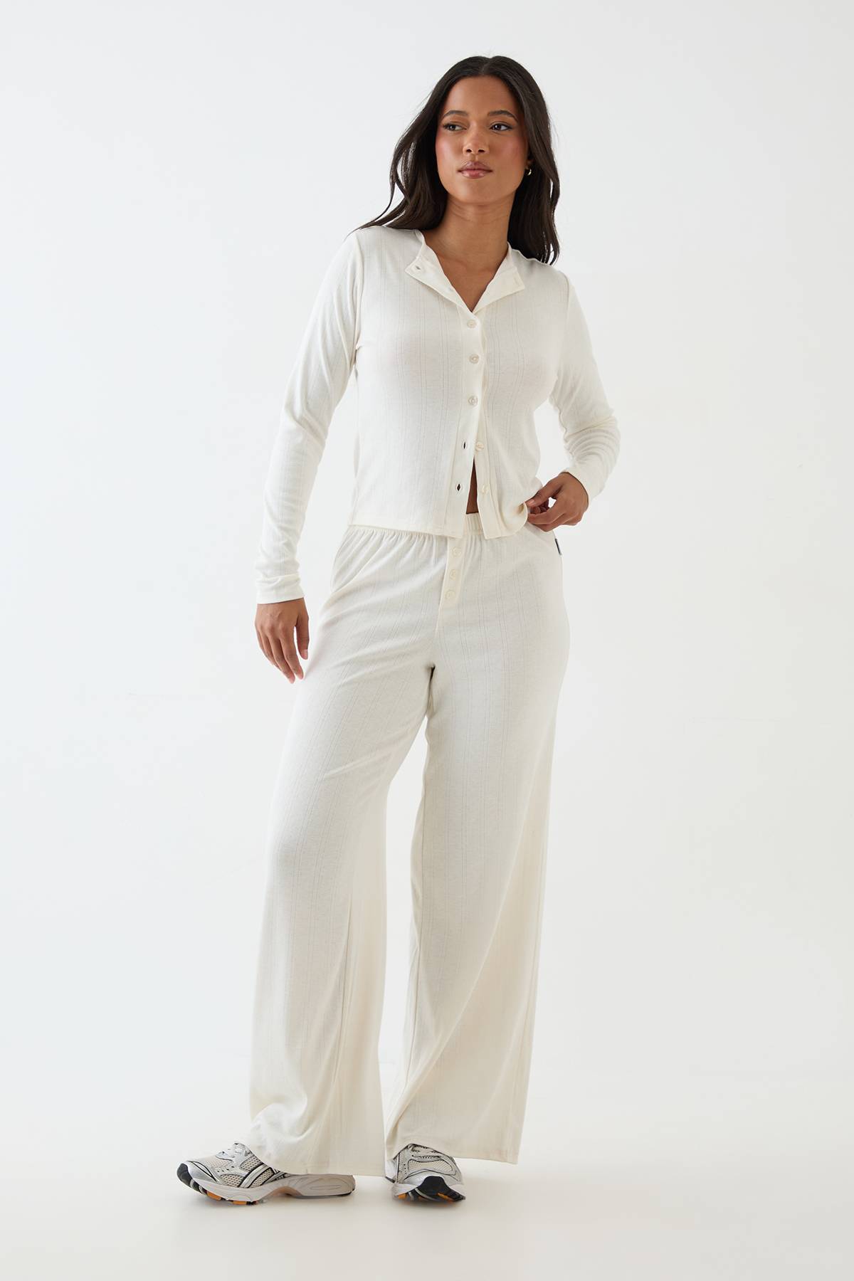 Pantalon Large En Maille Pointelle Dsgn Studio