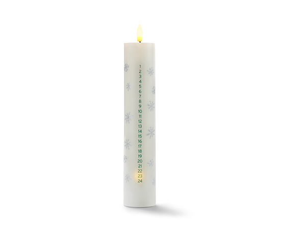 LED-Echtwachs-Adventskalenderkerze