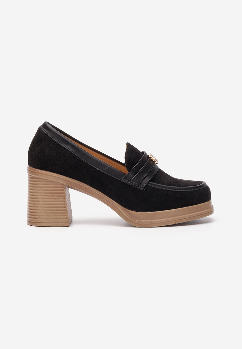 Mocassins à talon noirs Jonsia