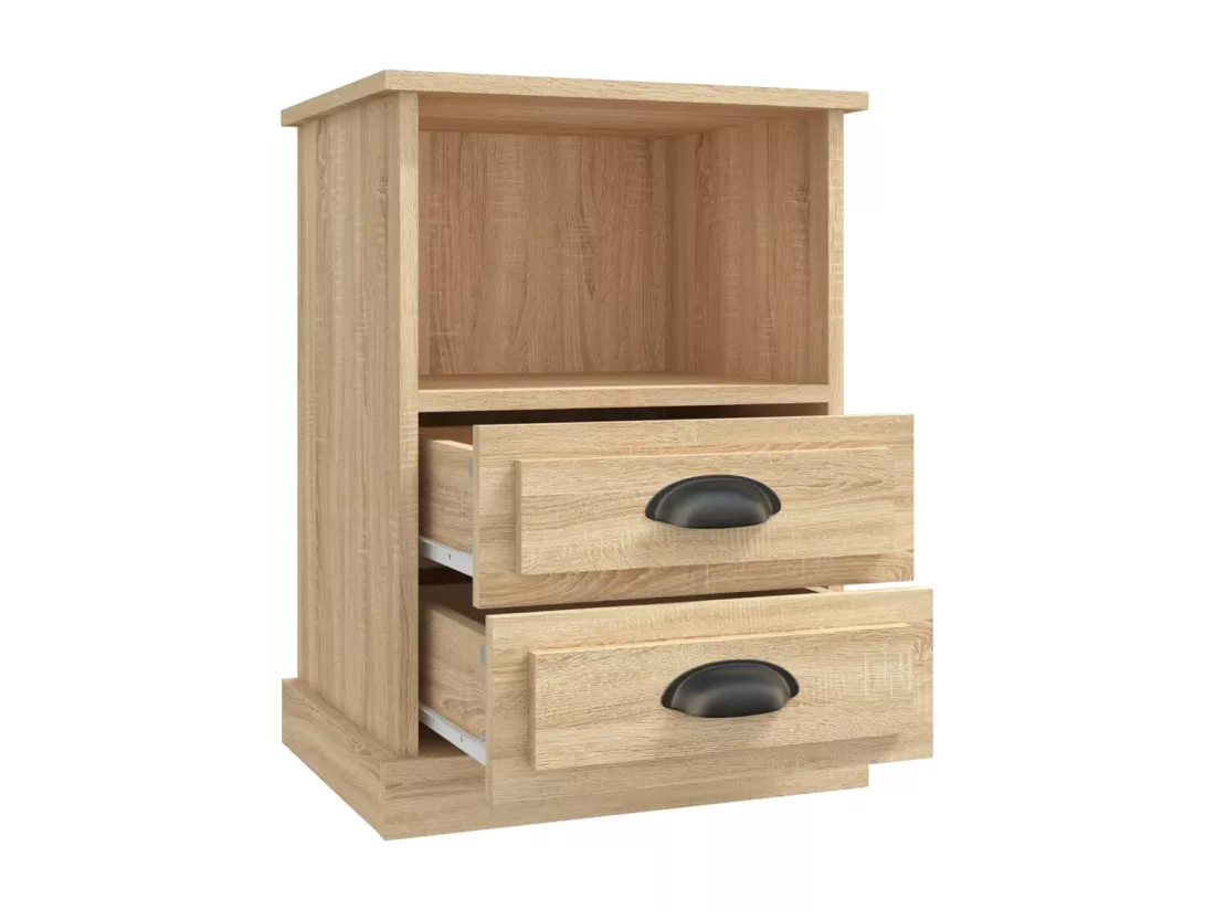 Tables de chevet 2 pcs chêne sonoma 43x36x60 cm