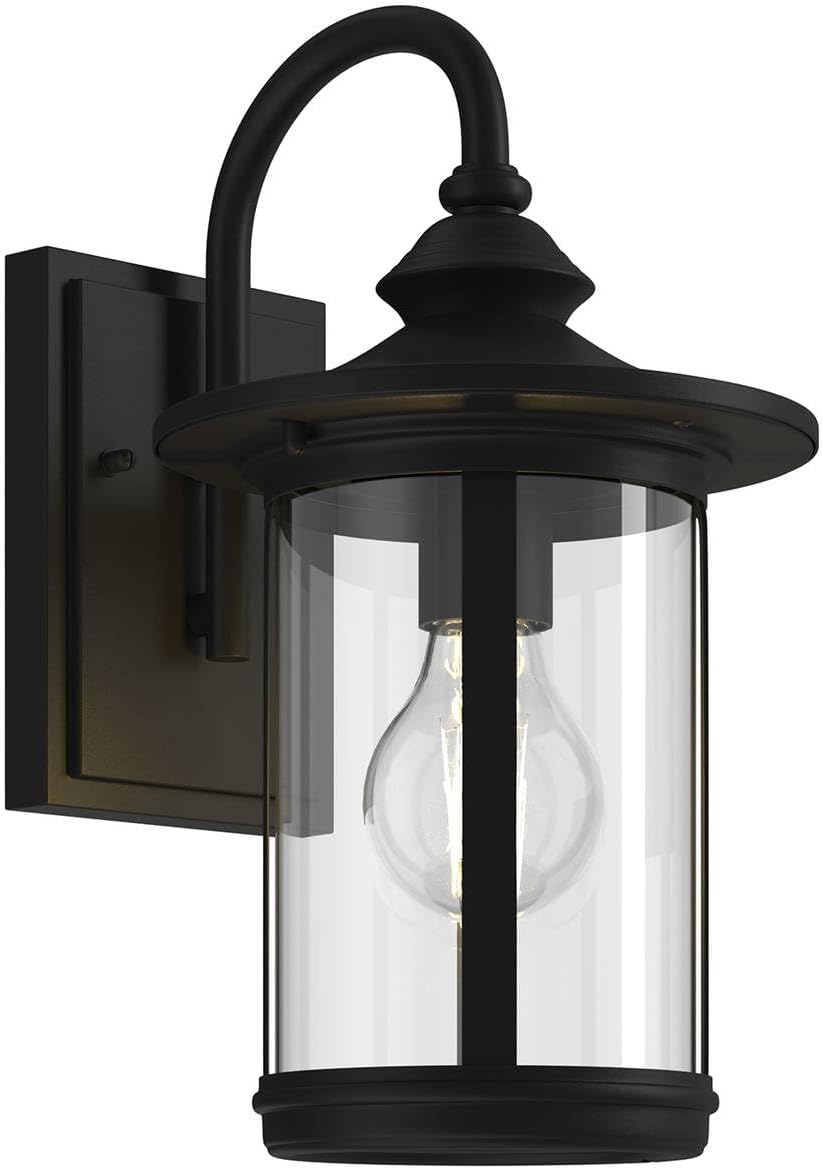 Lindby Wandlampe außen Laterne schwarz, Wandleuchte aussen Aussenleuchte IP23 Außenlampe 1x E27 ohne Leuchtmittel Außenbeleuchtung Hauswand Garten