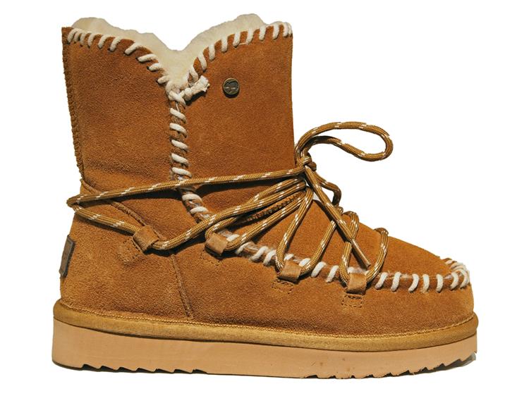 Warmbat WATURRA WOMEN SUEDE LACE BOOT cognac