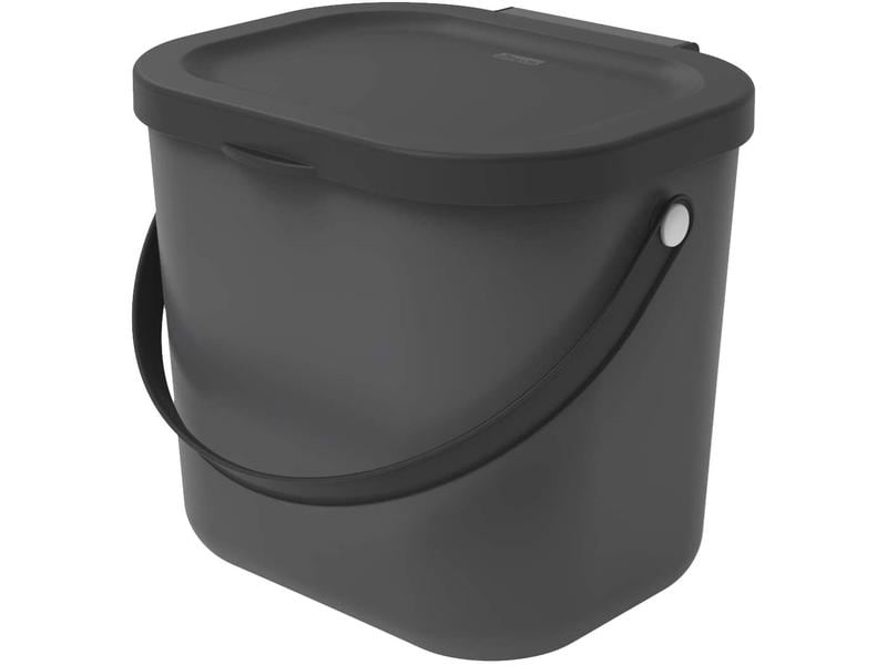 Rotho Recyclingbehälter Albula 6 l, Anthrazit Recyclingsystem in der Farbe Anthrazit