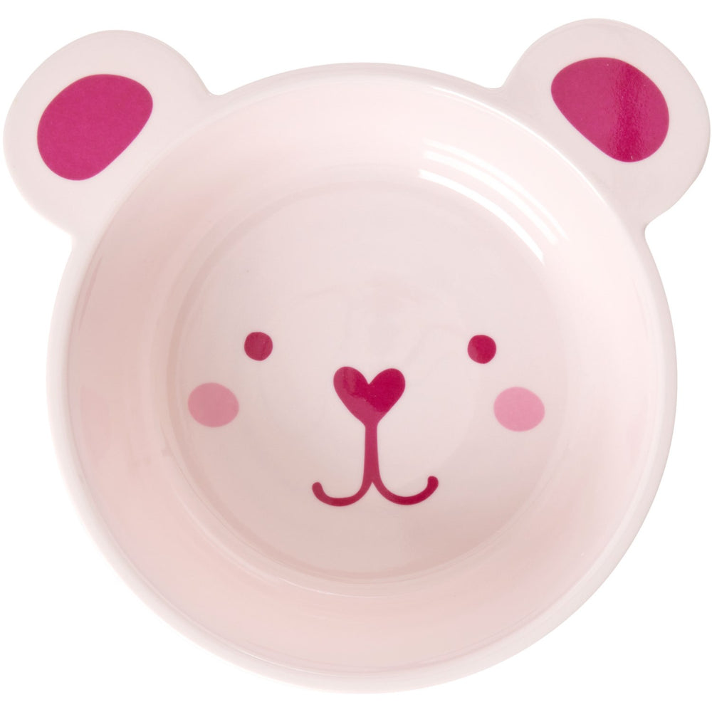 Køb Rice Melamine Skål Med Bjørn Shape - Pink - 500 Ml