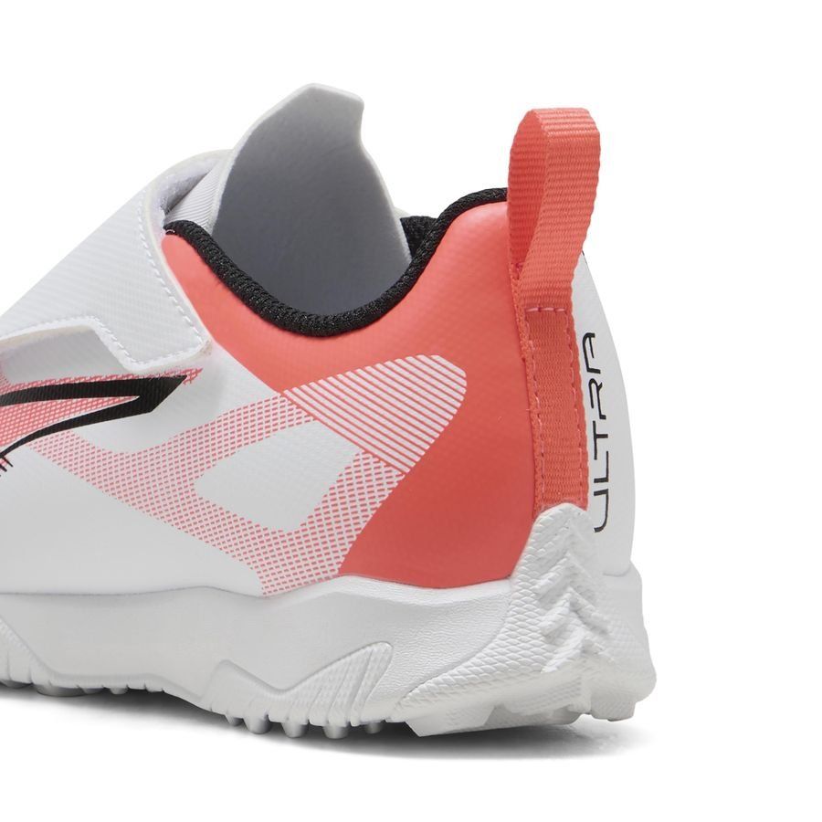 PUMA Ultra 5 Play Velcro TT Unlimited - Blanc/Noir/Glowing Red Enfant