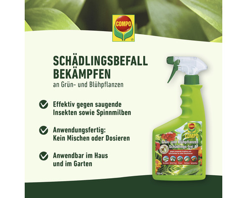 Groene en bloeiende planten ongediertevrij COMPO 750 ml Gebruiksklare pompspray