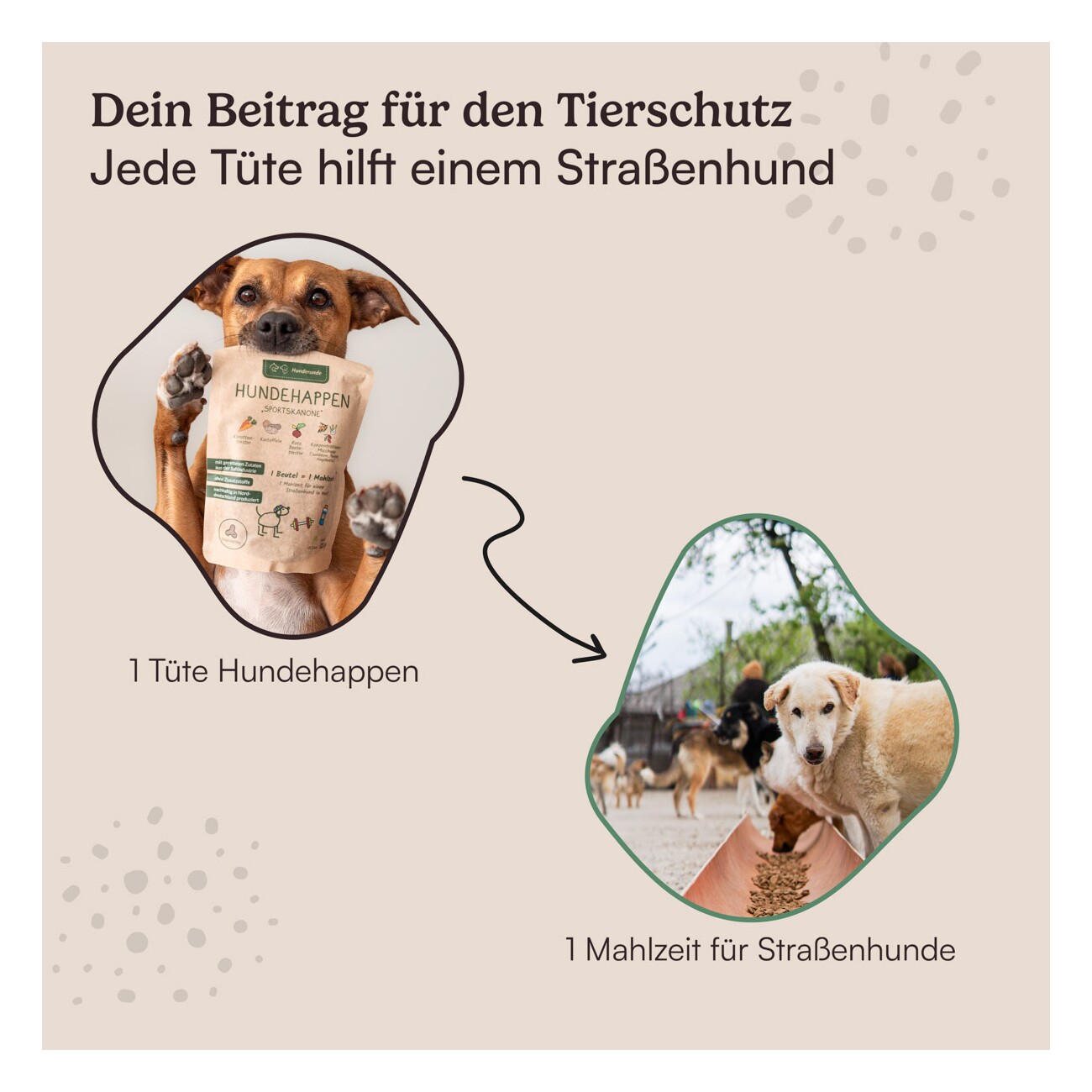 Hunderunde Sportskanone vegane Snacks 1,125 kg