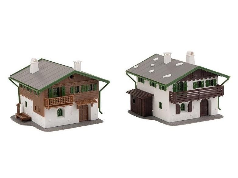 Faller Schweizer Alpenhäuser 1 H0 Set mit traditionellen Schweizer Alpenhäuser
