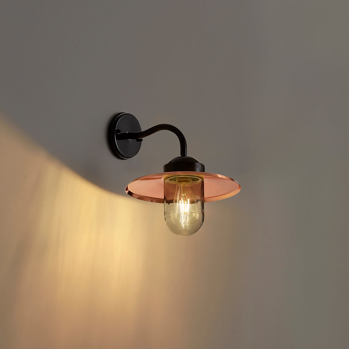 QAZQA Buiten wandlamp koper IP44 - Munich